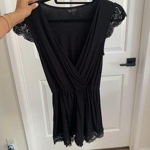 black lace romper